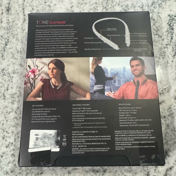 LG TONE PLATINUM Bluetooth Stereo Headset (HBS-1100) - Picture 3 of 5